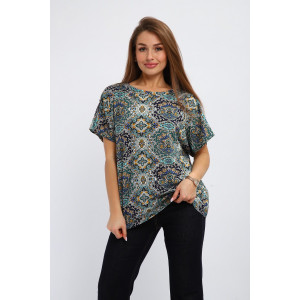 Футболка женская №261 кулирка (р-ры: 50-60) синий Футболка женская №261 кулирка (р-ры: 50-60) синий