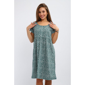 Платье женское №259.1 кулирка (р-ры: 48-58) зеленый