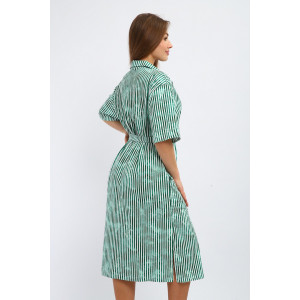 Платье-рубашка женское №260.1 кулирка (р-ры: 48-58) зеленый