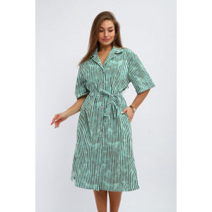Платье-рубашка женское №260.1 кулирка (р-ры: 48-58) зеленый
