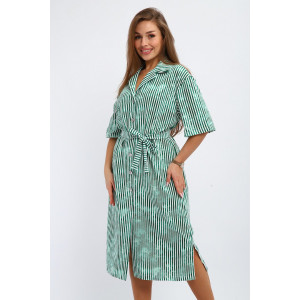 Платье-рубашка женское №260.1 кулирка (р-ры: 48-58) зеленый