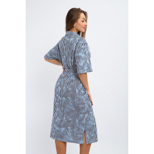 Платье-рубашка женское №260 кулирка (р-ры: 48-58) синий