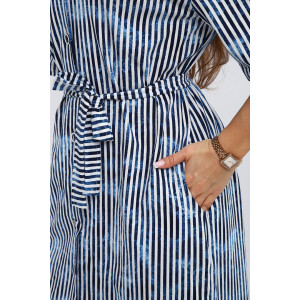 Платье-рубашка женское №260 кулирка (р-ры: 48-58) синий