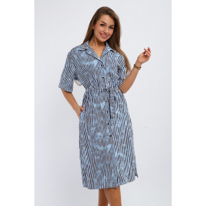 Платье-рубашка женское №260 кулирка (р-ры: 48-58) синий