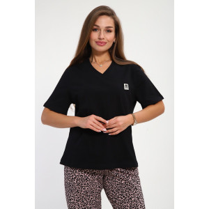 Костюм двойка женский №254.1 кулирка (р-ры: 46-56) черный