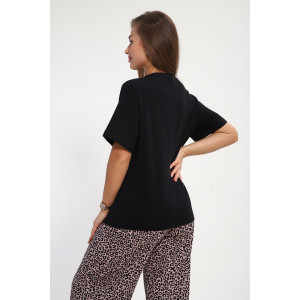 Костюм двойка женский №254.1 кулирка (р-ры: 46-56) черный