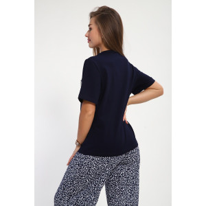 Костюм двойка женский №254 кулирка (р-ры: 46-56) синий