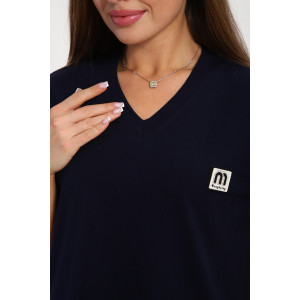 Костюм двойка женский №254 кулирка (р-ры: 46-56) синий