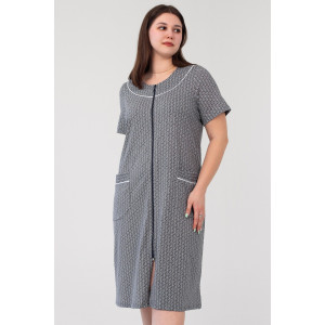 Халат женский К-53 "Очарование" кулирка (р-ры: 50-58) серый