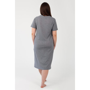 Халат женский К-53 "Очарование" кулирка (р-ры: 50-58) серый