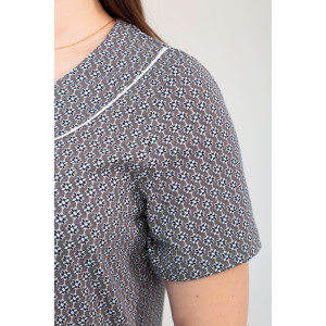 Халат женский К-53 "Очарование" кулирка (р-ры: 50-58) серый