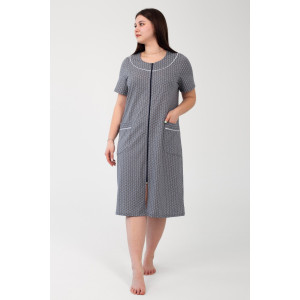 Халат женский К-53 "Очарование" кулирка (р-ры: 50-58) серый