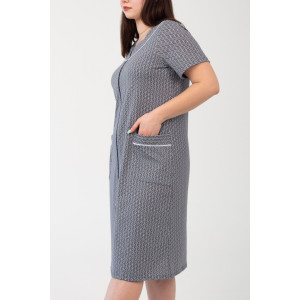 Халат женский К-53 "Очарование" кулирка (р-ры: 50-58) серый