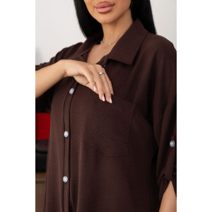 Туника женская 2178/4 жатка кантри (р-ры: 46-60) коричневый