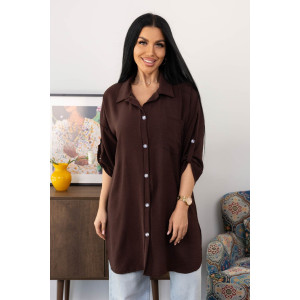 Туника женская 2178/4 жатка кантри (р-ры: 46-60) коричневый
