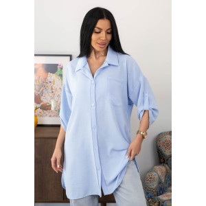 Туника женская 2178/1 жатка кантри (р-ры: 46-60) голубой