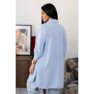 Туника женская 2178/1 жатка кантри (р-ры: 46-60) голубой