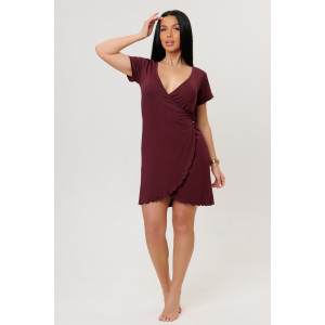 Халат женский №2278/2 вискоза (р-ры: 44-52) бордо