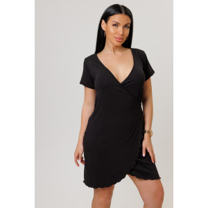 Халат женский №2278 вискоза (р-ры: 44-52) черный