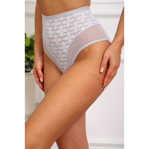 Трусы женские №64986 кружево (р-ры: 48-52) серый Трусы женские №64986 кружево (р-ры: 48-52) серый