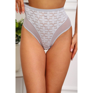 Трусы женские №64986 кружево (р-ры: 48-52) серый Трусы женские №64986 кружево (р-ры: 48-52) серый