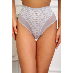 Трусы женские №64986 кружево (р-ры: 48-52) серый Трусы женские №64986 кружево (р-ры: 48-52) серый