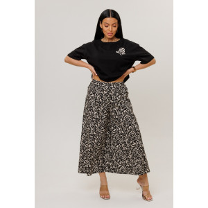 Костюм двойка женский №2262 кулирка (р-ры: 44-54) черный-черные брюки