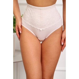 Трусы женские №64985 кружево+хлопок стрейч (р-ры: 52-56) телесный