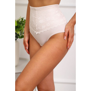 Трусы женские №64985 кружево+хлопок стрейч (р-ры: 52-56) телесный