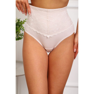 Трусы женские №64985 кружево+хлопок стрейч (р-ры: 52-56) телесный