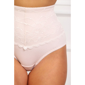 Трусы женские №64985 кружево+хлопок стрейч (р-ры: 52-56) телесный