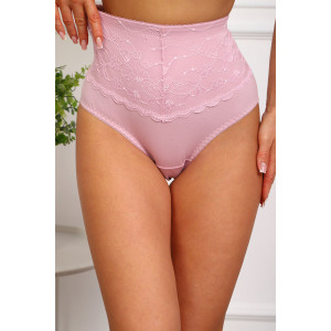 Трусы женские №64985 кружево+хлопок стрейч (р-ры: 52-56) розовый