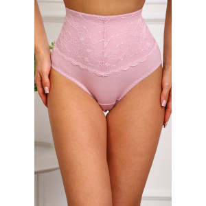 Трусы женские №64985 кружево+хлопок стрейч (р-ры: 52-56) розовый