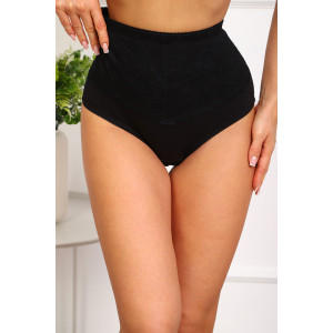 Трусы женские №64985 кружево+хлопок стрейч (р-ры: 52-56) черный