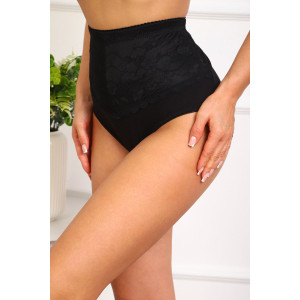 Трусы женские №64985 кружево+хлопок стрейч (р-ры: 52-56) черный