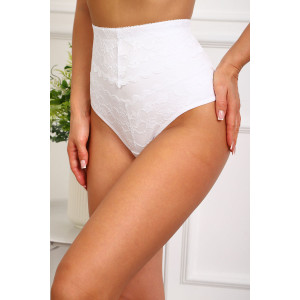 Трусы женские №64984 кружево+хлопок стрейч (р-ры: 54-58) белый