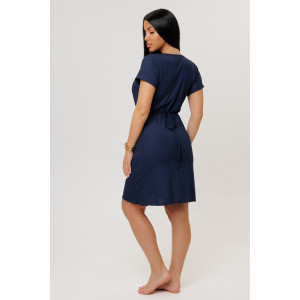 Халат женский №2270/2 лапша трикотажная (р-ры: 44-52) синий