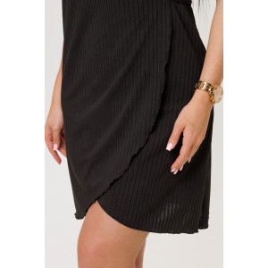 Халат женский №2270/1 лапша трикотажная (р-ры: 44-52) черный