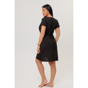 Халат женский №2270/1 лапша трикотажная (р-ры: 44-52) черный