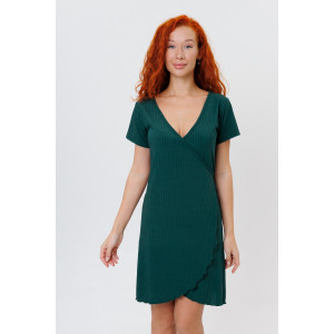 Халат женский №2270 лапша трикотажная (р-ры: 44-52) изумруд