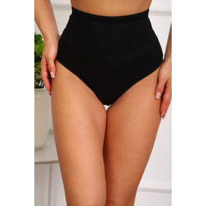 Трусы женские №64984 кружево+хлопок стрейч (р-ры: 54-58) черный