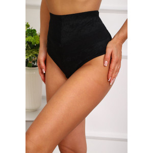 Трусы женские №64984 кружево+хлопок стрейч (р-ры: 54-58) черный