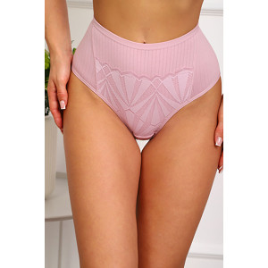 Трусы женские №64983 кружево+хлопок стрейч (р-ры: 50-54) розовый