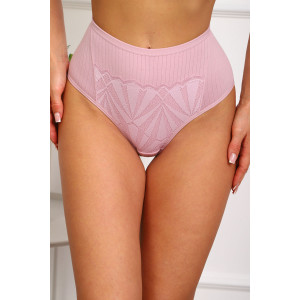 Трусы женские №64983 кружево+хлопок стрейч (р-ры: 50-54) розовый