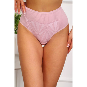 Трусы женские №64983 кружево+хлопок стрейч (р-ры: 50-54) розовый
