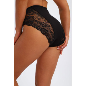 Трусы женские №45090 кулирка с лайкрой (р-ры: 48-52) черный