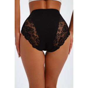 Трусы женские №45090 кулирка с лайкрой (р-ры: 48-52) черный