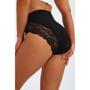 Трусы женские №45089 кулирка с лайкрой (р-ры: 48-52) черный
