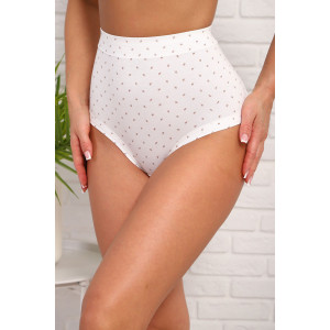 Трусы женские №64973 хлопок стрейч (р-ры: 52-54) белый