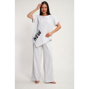 Костюм двойка женский К1380.3 искусственный лен (р-ры: 48-62)